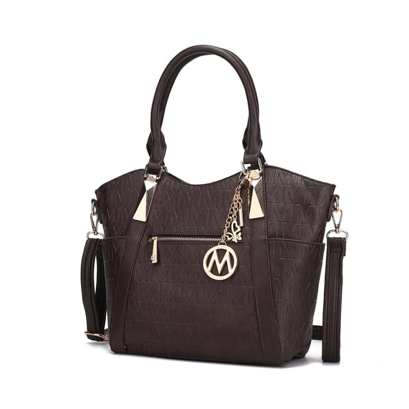 MKF Collection Lucy Vegan Leather Women's Tote Bag, Trendy Shoulder Purse Handbag by Mia K - Chocolate
