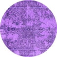 thumbnail image 1 of Ahgly Company Indoor Round Oriental Purple Industrial Area Rugs, 8' Round, 1 of 4