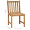 thumbnail image 2 of vidaXL 1/2/4/6/8x Solid Wood Teak Patio Chairs with Cushions Multi Colors, 2 of 12