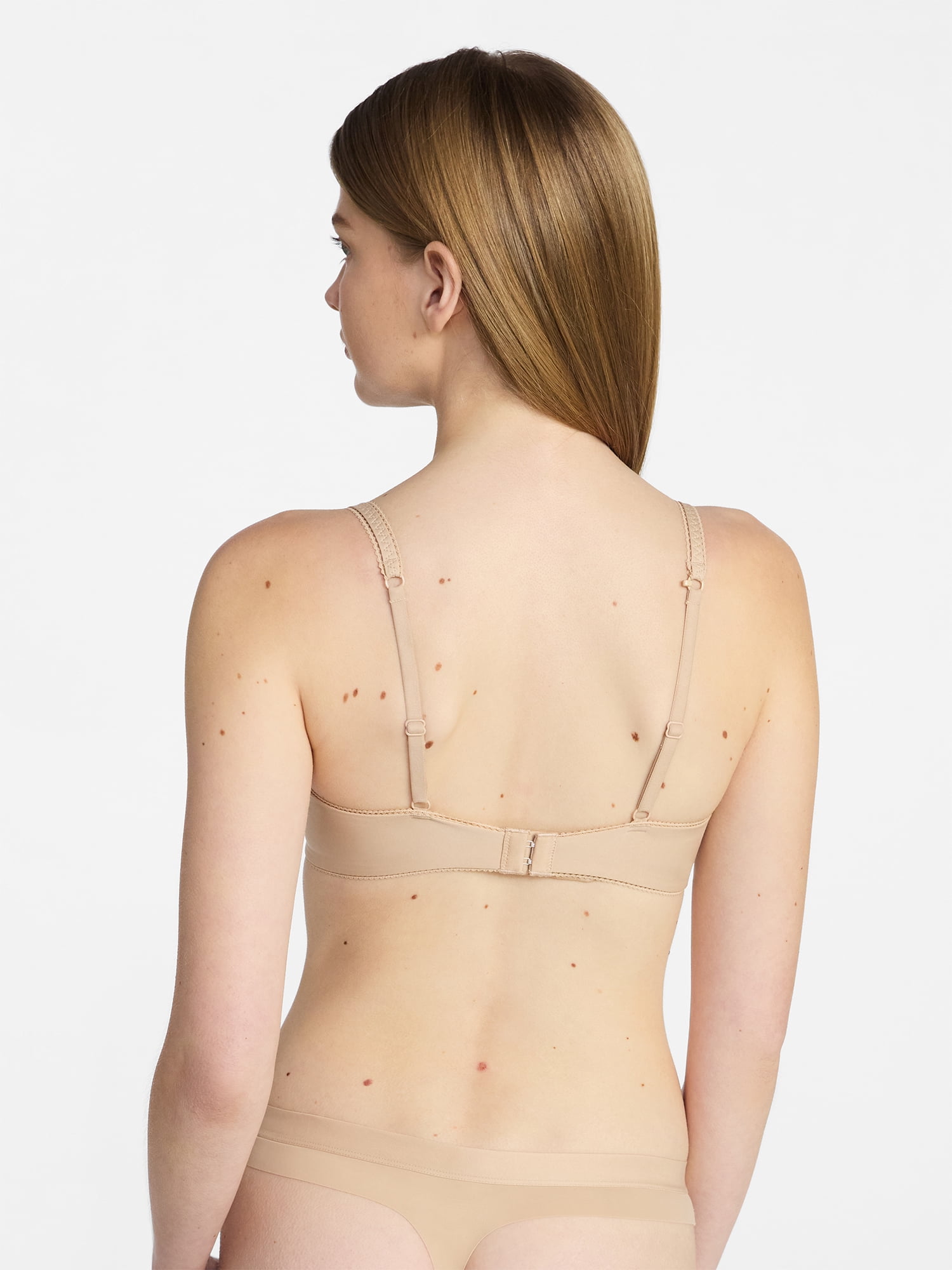 No Boundaries Micro Lightly Lined Demi T-Shirt Bra, Women's 32B-40DD