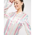 thumbnail image 4 of Womens Satin Short Pajamas Set Sleepwear Button Down Two-piece Pj Sets Flannel Loungewear, 4 of 6