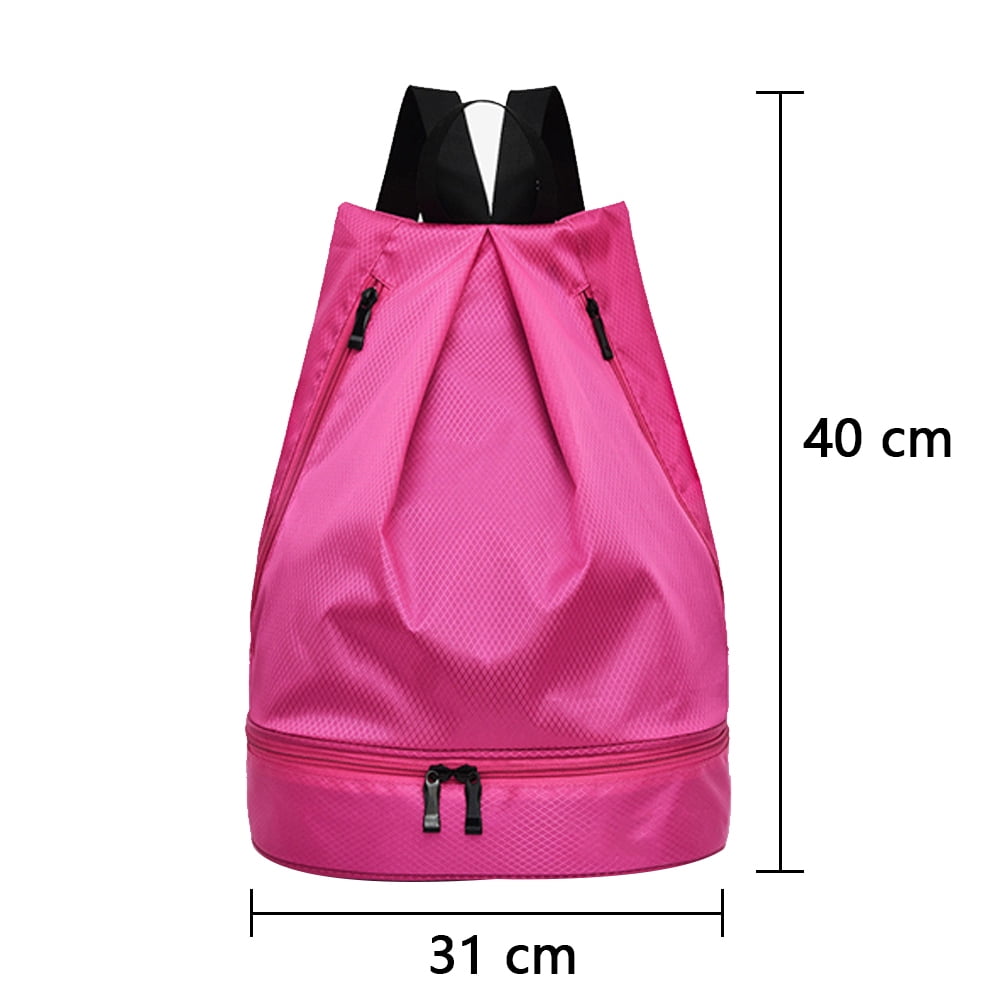 Drawstring Backpack String Bag Waterproof With Shoes Compartment Wet Dry Drawstring Bags For Men Women Gym Yoga Shopping Swim Walmart