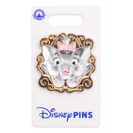 Disney Parks Marie Sculpted Acrylic Pin, The Aristocats New With Card