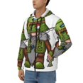 thumbnail image 3 of Kdxio Fishing Gnome Print Men Hoodies Casual Hoodies for Men with Zip Pockets Full Zip Long Sleeve Sweatshirt Sports Hooded Jacket-Small, 3 of 5