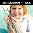 thumbnail image 2 of Silver Plated Trumpet Mouthpiece Replacement Musical Instruments Accessories, 2 of 9