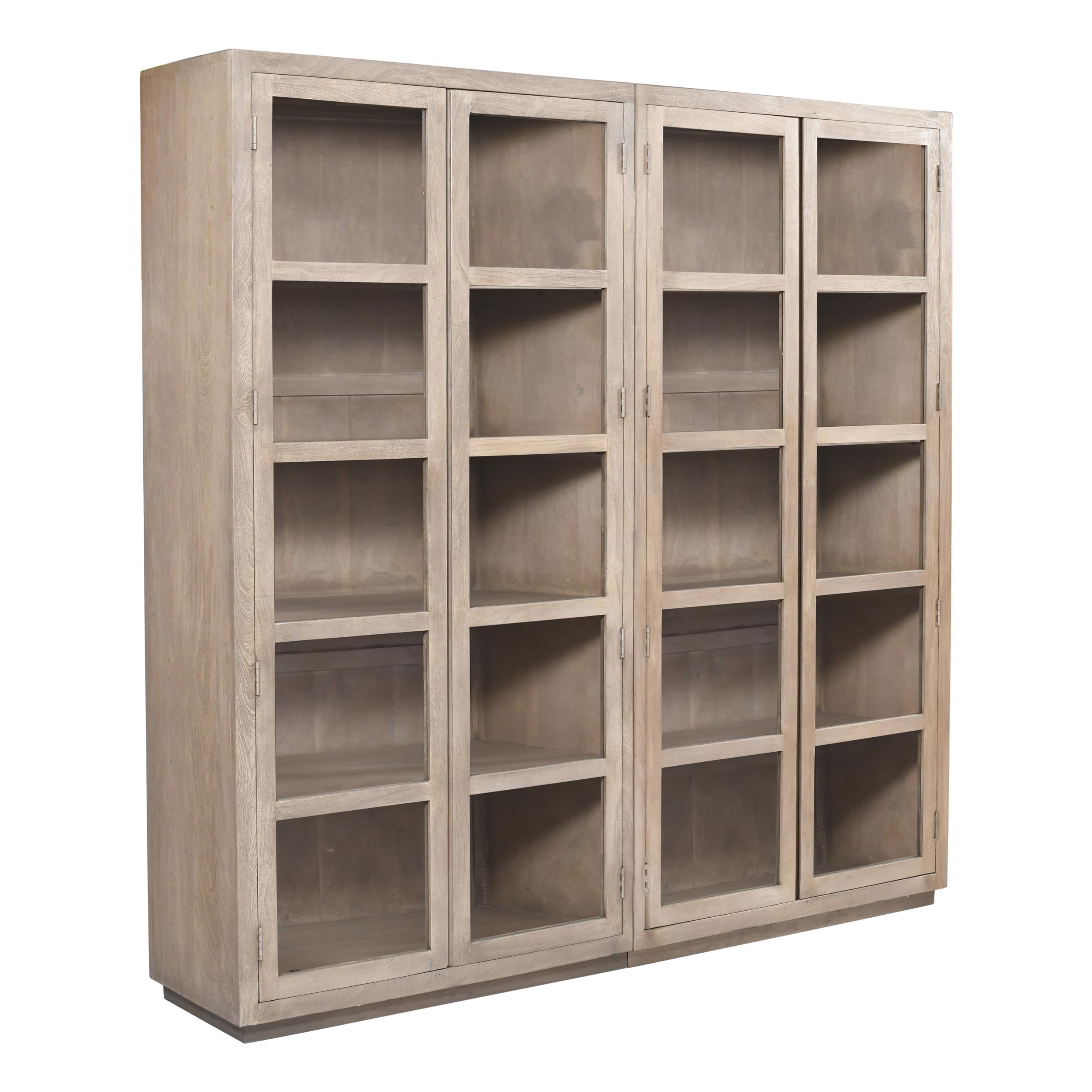 Argyle Bookcase in Modern Light Ash Ivory Finish on Reclaimed Solid Wood