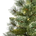 thumbnail image 3 of Nearly Natural 4ft. Wisconsin Slim Snow Tip Pine Artificial Christmas Tree with 100 Clear LED Light, Green, 3 of 5