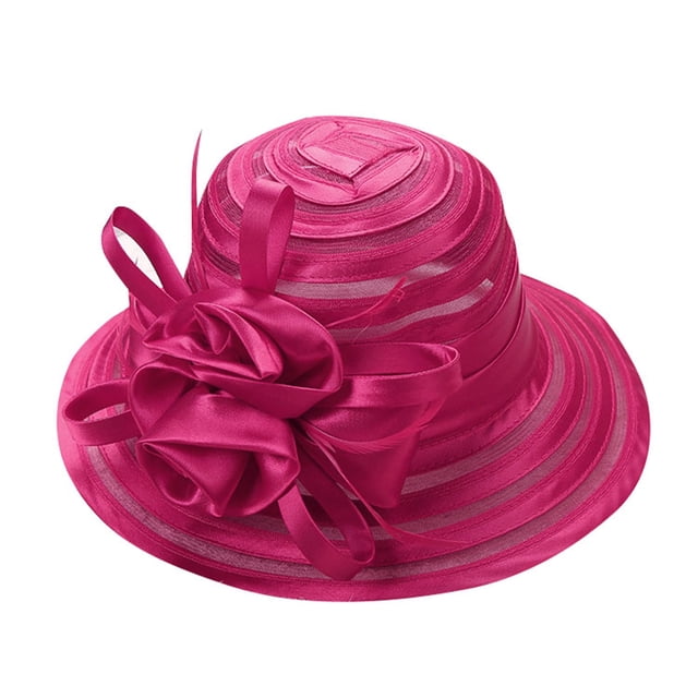 Sombrero para mujer con ala ancha: diseño floral a la moda, sombrero de pescador plegable, tejido de poliéster para vacaciones en la playa, talla única.