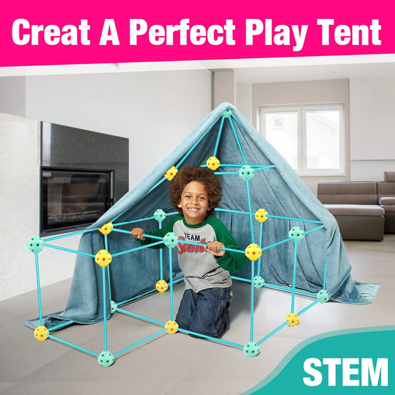 Growsly 140 PCs Fort Building Kit - Creative Construction Kids