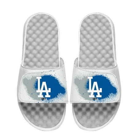 

Men s ISlide White Los Angeles Dodgers Spray Paint Slide Sandals