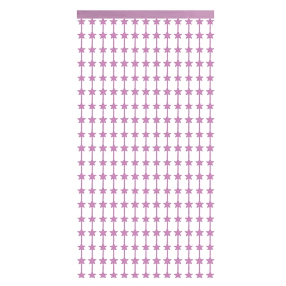 Pink Stars Backdrop, Silver Curtains 3.3x6.6ft Glitter Star Twinkle Decor Foil Fringe Garland Banner