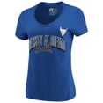 thumbnail image 3 of Buffalo Bulls Russell Athletic Women's Arch V-Neck T-Shirt - Royal, 3 of 3