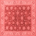 thumbnail image 1 of Ahgly Company Indoor Square Oriental Red Traditional Area Rugs, 7' Square, 1 of 4