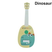 1PC Development Ukulele Musical Instrument Cartoon Animals Pattern Mini Montessori Toys Toy Musical Instrument Educational Toys Kids Guitar DINOSAUR
