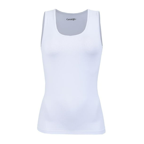 Top George para Mujer, Blanco Tirante Ancho Talla EG