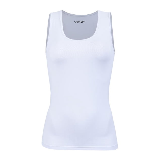 Top George para Mujer, Blanco Tirante Ancho Talla G