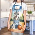 thumbnail image 4 of Happy Father's Day Siberian Husky Playing Basketball with Best Dad Jersey Apron Husky Dog Lover Gifts for Cooking Grilling Baking Painting Gardening - 13006, 4 of 5