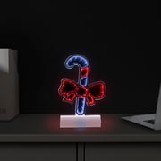 Northlight LED 3D Candy Cane with Bow Christmas Infinity Mirror - 8