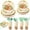 Animal, variant on Jungle Animal Party Tableware Set 400-Piece for 50 Guests