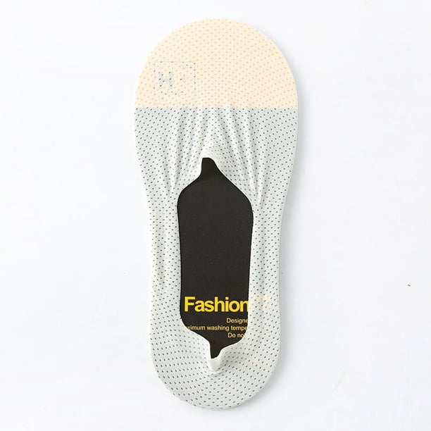 Calcetines cortos de verano finos y transpirables de malla de seda de hielo de algodón con parte inferior que absorben el sudor, calcetines náuticos antideslizantes y discretos para hombre