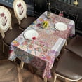 thumbnail image 2 of Pioneer Flower Floral Print Pattern Rectangle Tablecloth 60"x102",Waterproof Polyester Rectangle Table Cloth, Wipeable Spillproof Polyester Tablecloth for Dining, Camping, Indoor and Outdoor, 2 of 6