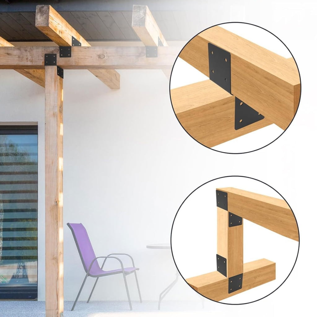 4Pcs Wooden house Hanger Joint Post Caps For Light Steel Frame Anchors Connector