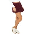 thumbnail image 3 of Celebrity Pink Women's Western Pleated Corduroy Mini Skirt, Sizes XS-XXXL, 3 of 5