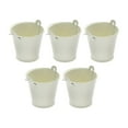 thumbnail image 1 of 5 cubos pequeños de metal, contenedores portátiles resistentes para pintar, centro de mesa para dulces Blanco, 1 of 9