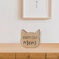 thumbnail image 3 of Wooden Cat Head Sign Best Cat Mom, 3 of 3