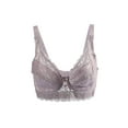 thumbnail image 1 of INSPIRE CHIC Women Full Cup Bras Breathable Comfort Floral Lace Full Coverage Non Padded Underwired Bra 46/105 Fit 44B/C Plum, 1 of 6