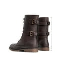 thumbnail image 6 of BURUDANI Women's Ankle Bootie Winter Lace up Mid Calf Military Combat Boots, 6 of 6