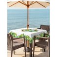 thumbnail image 2 of St Patrick's Day Outdoor Tablecloth - 60x60 Inch Square Dining Table Cover, Watercolor Shamrock Leaves Watering Can Green Waterproof Outdoor Table Cloth with Umbrella Hole & Zipper for Picnic/Patio, 2 of 7