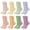 B-Light Color, variant on 8 Pairs Cotton Womens Socks Floral Pattern Crew Socks for Women Cute Flower Daily Wear Size 5-9