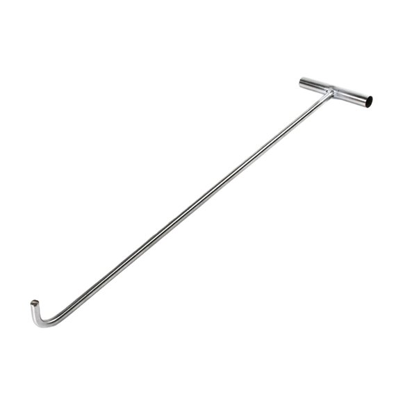 ZheElen Manhole Hook Tool Trampoline Open Manhole Hook Blunt 68cm Duty Cover Steel Heavy Single Silver 68cm Blunt