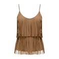 thumbnail image 5 of Erwazi Tank Tops for Women Summer Solid Sleeveless Tassel Top Flowy Loose Fit Trendy Casual Camisole Stylish Tops, 5 of 5