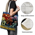 thumbnail image 3 of Fraggle Rock Bolso de tela con estampado de lienzo para mujer, bolsa de compras reutilizable y estética, con cremallera interior, regalo para mujer,40*45cm., 3 of 6