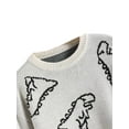 thumbnail image 2 of Diconna Tricot pour Adultes, Hauts à Manches Longues à Col Rond avec Imprimé de Dinosaures Dessin Animé, 2 of 5