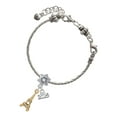 thumbnail image 2 of Delight Jewelry Gold-tone Crystal Eiffel Tower - Silver-tone Clear Star of David Charm Bead Dangle with Mini 2025, 2 of 4