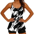 thumbnail image 6 of Xucatan Women's Floral Print One Piece Swimsuit Sheer Mesh Ruched Tummy Control Monokini, V Neck Twist Front Full Coverage Swimwear Long Torso Fit Plus Size Summer Cruise Gift, 6 of 8