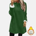 thumbnail image 4 of Womens Fleece Lined Long Hoodie Winter Warm Sweatshirt Casual Sherpa Pullover Thicken Thermal Sweater with Pockets, 4 of 4