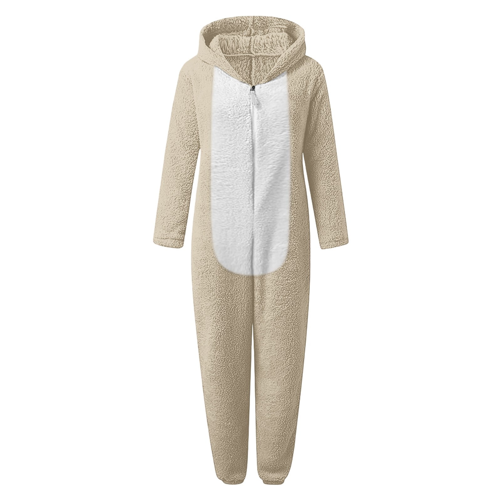 WOYY Toddler Girls Hooded Onesie Cute Soft Warm Zipper Jumpsuit Romper, Sizes 3-4T