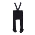 thumbnail image 1 of ITFABS Newborn Baby Suspender Overall Pantyhose Solid Color High Waist Ribbed Knit Tights Infant Spring Autumn One-piece Leggings, 1 of 6