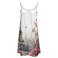 thumbnail image 5 of Eiffel Tower Womens Summer Dresses Casual Sleeveless Tshirt Sundresses Vacation Beach Cover Up Dress, 5 of 8