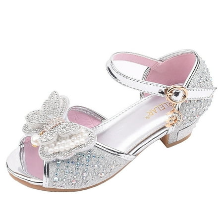 

Relanfenk Baby Girl Shoes Toddler Kids Girls Pearl Butterfly-Knot Single Princess Sandals Shoes