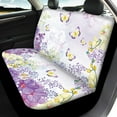 thumbnail image 3 of Renewold Butterfly Flower Violet Car Seat Covers Universal Fit Car Front Seat Protector + Back Bench Cover Full Set of 4, Easy Install and Machine Washable, 3 of 7