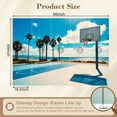 thumbnail image 3 of Basketball Wallpaper Beachside Outdoor Basketball Court Peel and Stick Wall Murals 69"H x 96"W Removable PVC Wall Paper Self-Adhesive Wall Paintings Art Decor for Bedroom Living Room, 3 of 7