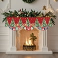 thumbnail image 4 of CREATITOY Winter Christmas Fireplace Cover Mantel Scarf with Banner Background Cloth Holiday Decorations for Xmas Home Party Fireplace Decor Supplies, 4 of 6