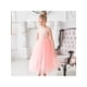 thumbnail image 2 of Vestido de Niña Rosa Flor Encaje Halter Princesa Boda Dama de Honor Tul 12 Años, 2 of 8