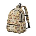 thumbnail image 2 of Mushroom and Leaf Beige Pattern Cute School Backpack with Padded Back and Adjustable Shoulder Straps 13.4"x11"x4.7", 2 of 5