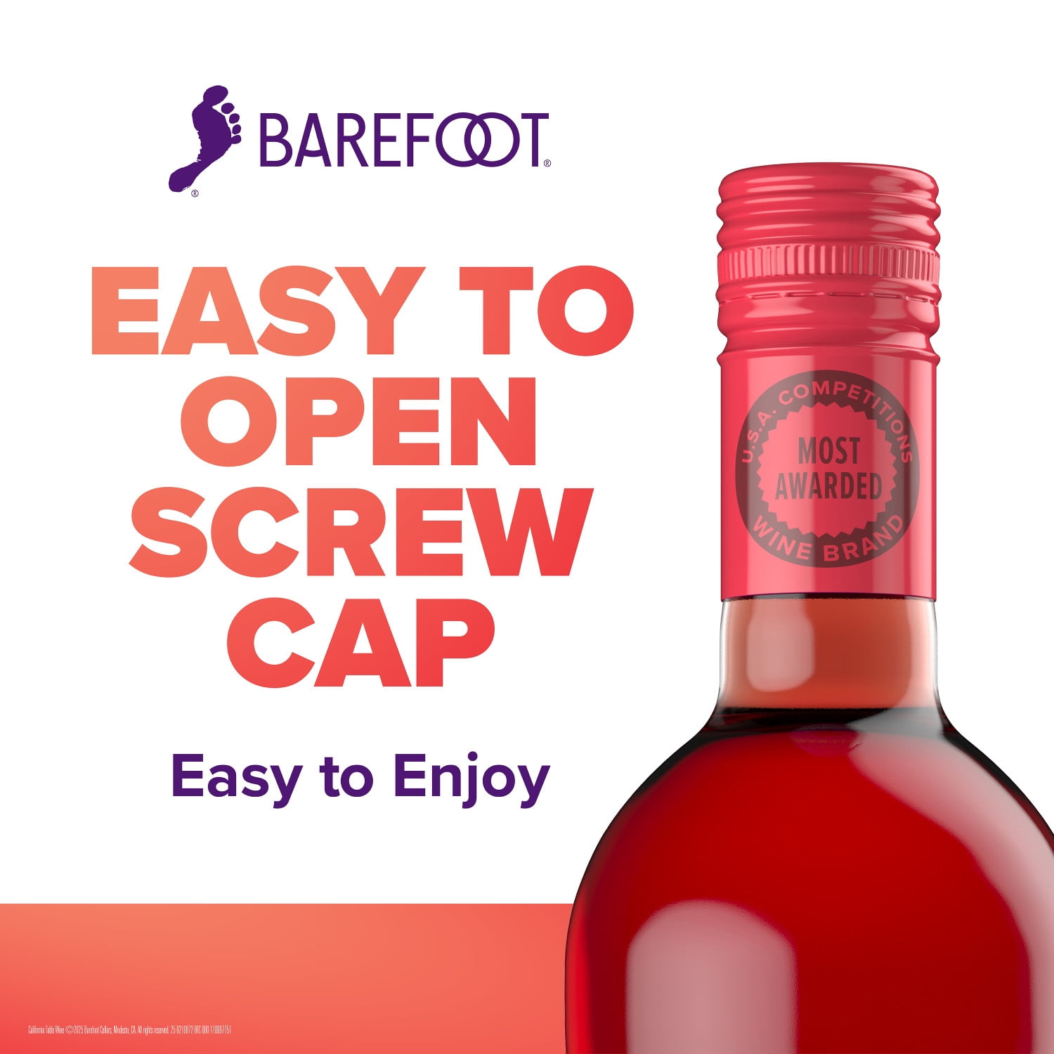 Barefoot Cellars Red Moscato Sweet Red Wine, 750ml Bottle